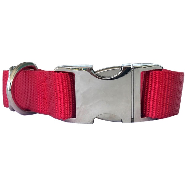 Dog Collar: Aluminum Buckle | Heavy Duty | Adjustable