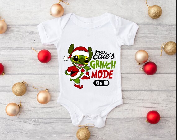 Personalised grinch Baby grow, girls or boys Christmas custom Baby grow, Christmas gift for girl or boy, girls and boys party outfit