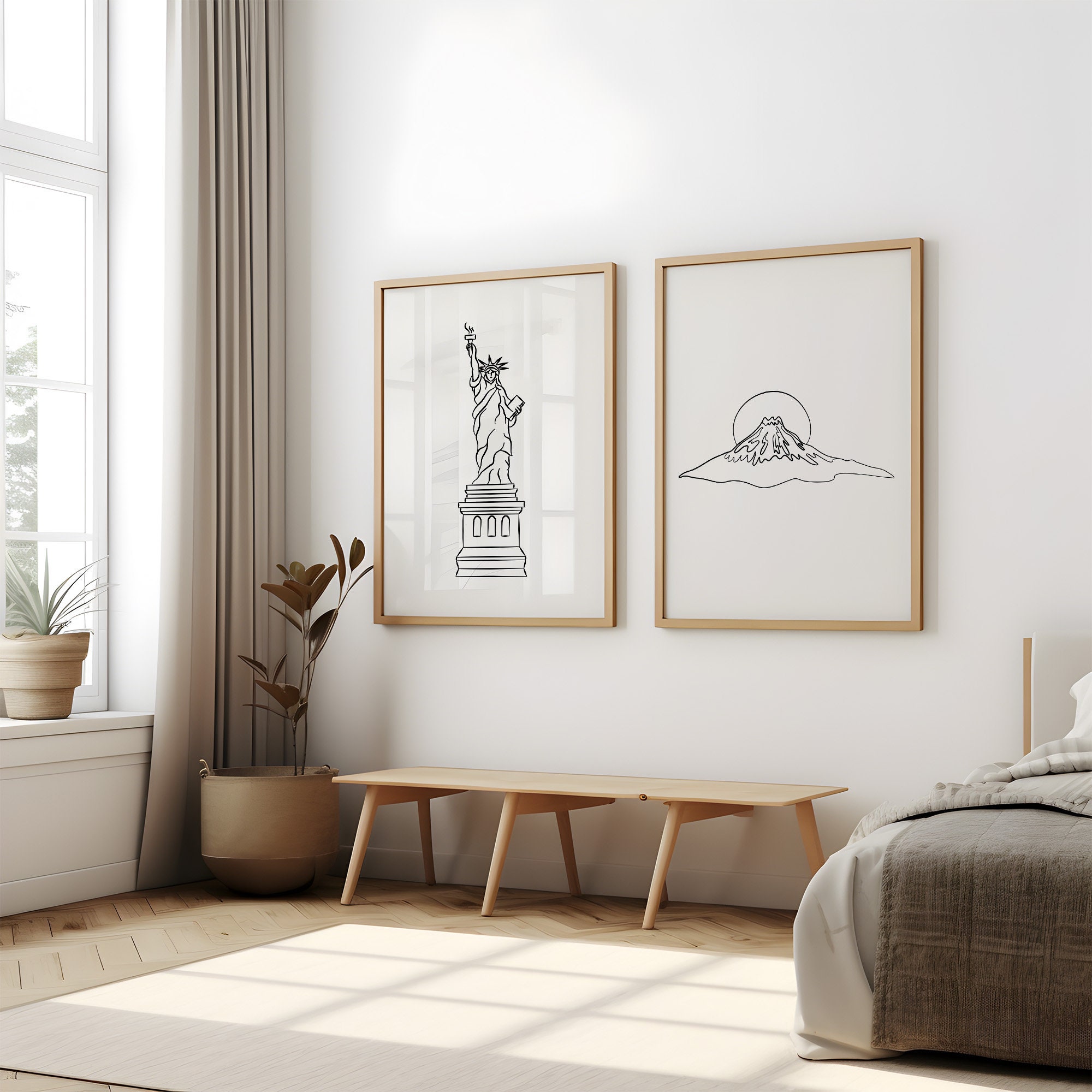 USA Travel Wall Art Set. Roads of Utah, Nevada, Colorado