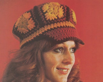 Granny Square Crochet Hat