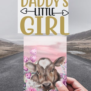 Arte de vaca digital imprimible; Tamaño carta de EE. UU., A5, A6