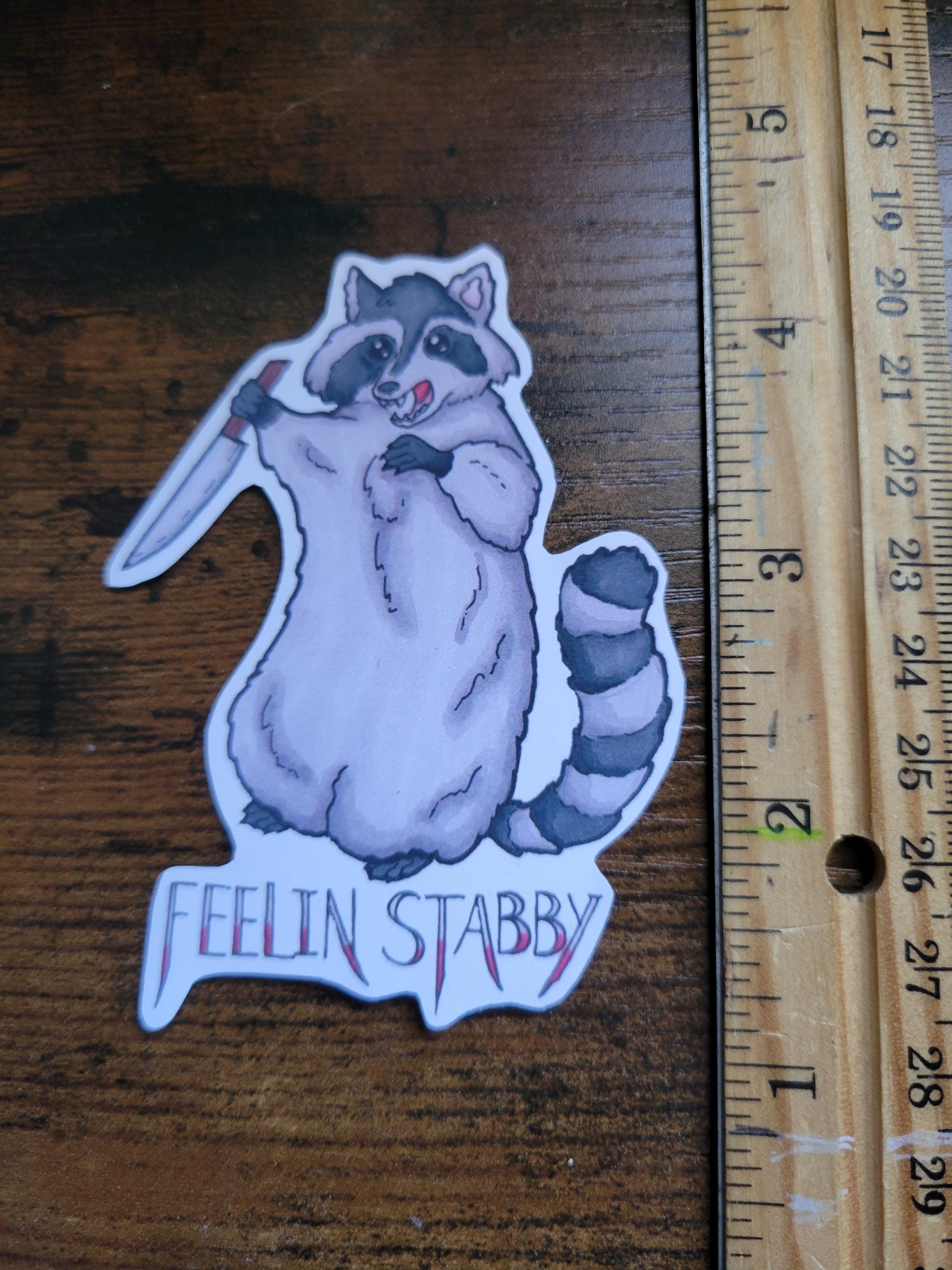 Angry Raccoon Sticker - Etsy