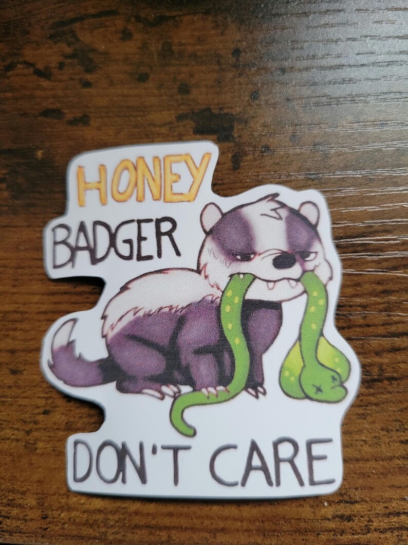 Honey Badger Sticker - Waterproof Vinyl Decal For Car, Laptop, Water Bottle (Multiple Sizes) 2 thumbnail image