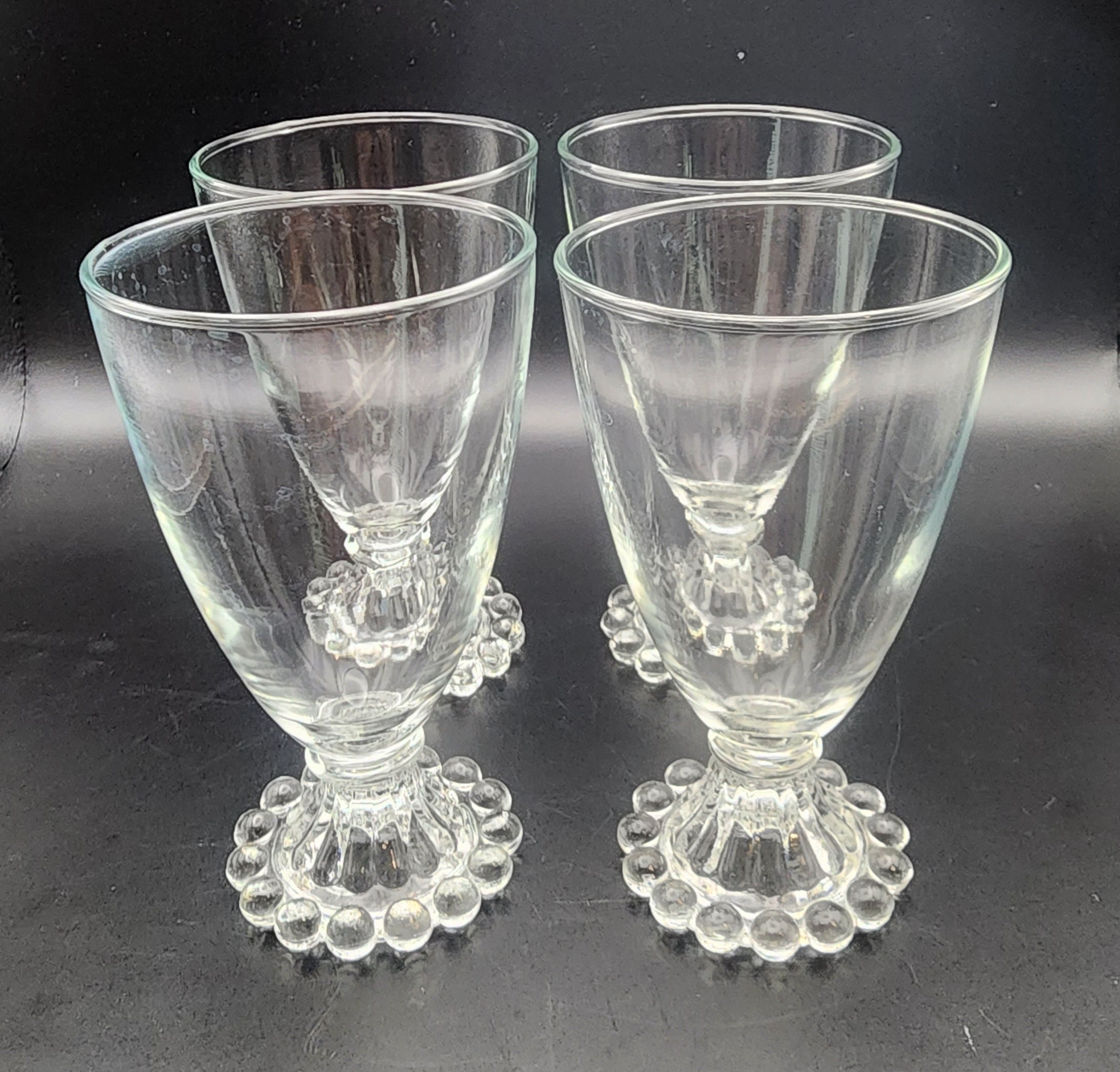 Anchor Hocking Boopie Berwick 5.5" 8 oz Water Goblet Wine Glasses Set of 4 Vintage Barware