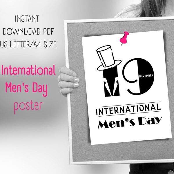 International Men's Day November 19 poster | Instant Download