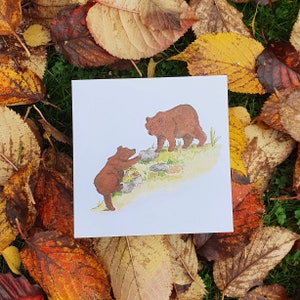 Carte ours | luxe écologique | carte ours grimpant | ours brun | animal d'anniversaire | vous pouvez le faire | continuez | ours blanc | joyeux anniversaire