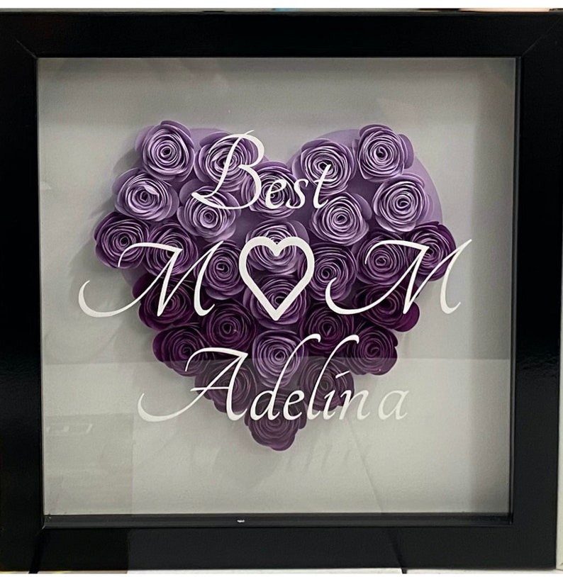 Valentine's Day Flower Shadow Box Etsy