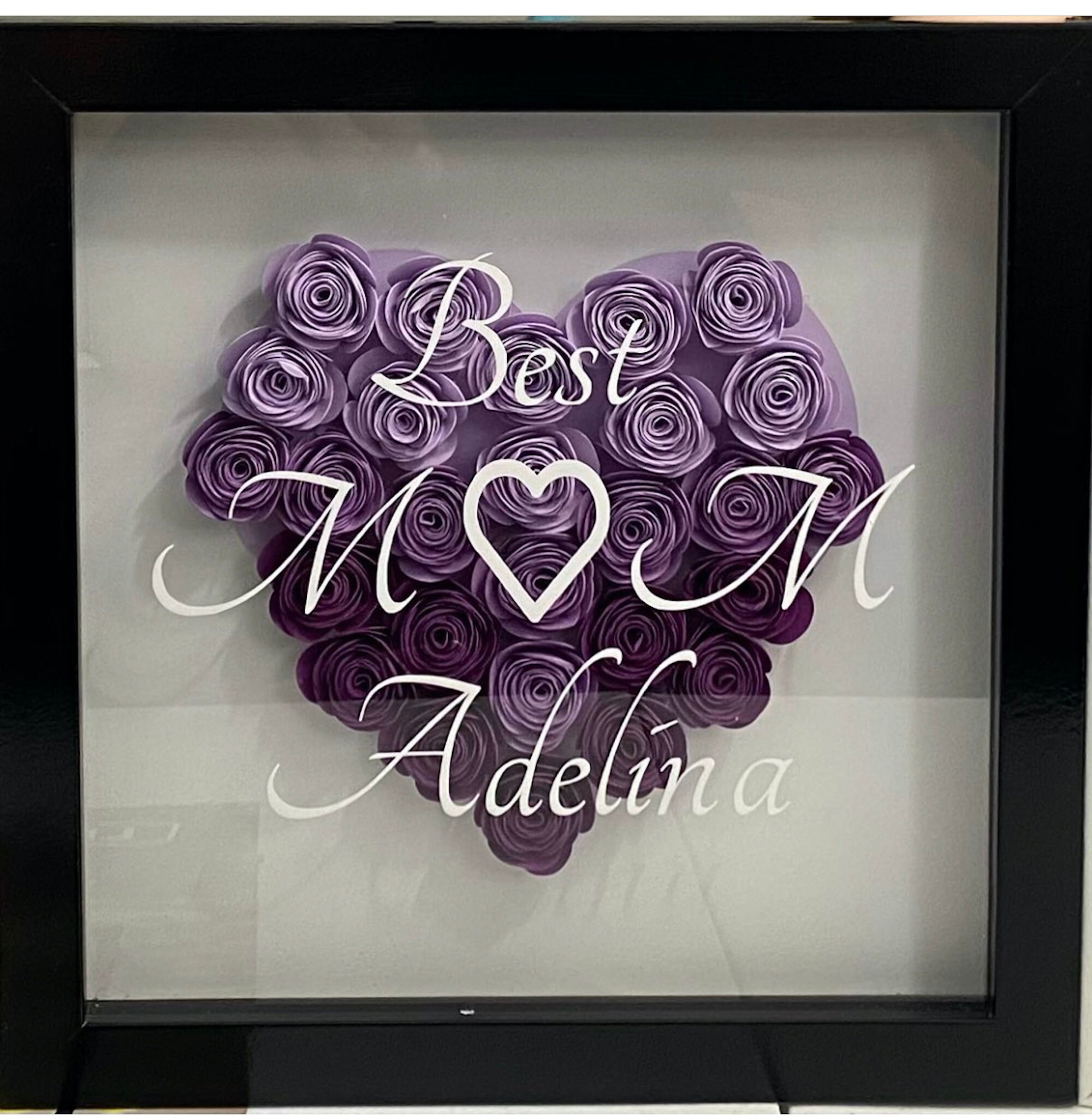 Valentine's Day Flower Shadow Box Etsy