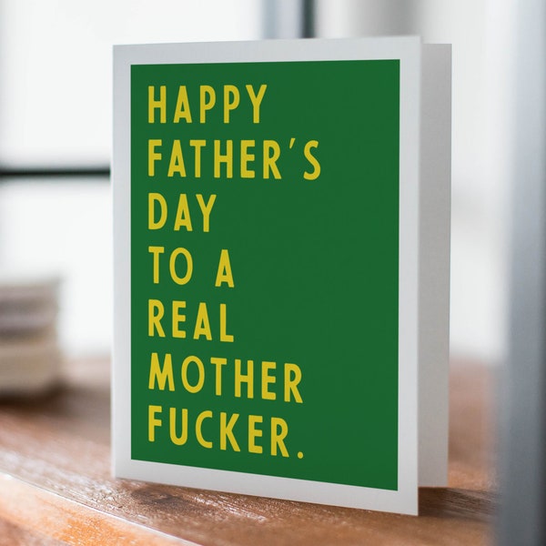 Happy Father's Day to a Real Mother F--ker Greeting Card, Funny Father's Day Card, Handmade Greeting Card