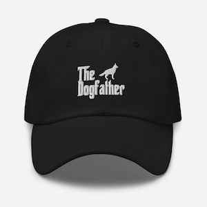 THE DOGFATHER Hat, Múltiples colores, German Shepard Hat, Dog Dad Hat, Father&#39;s Day Gift, Adjustable Strap, 100% Algodón