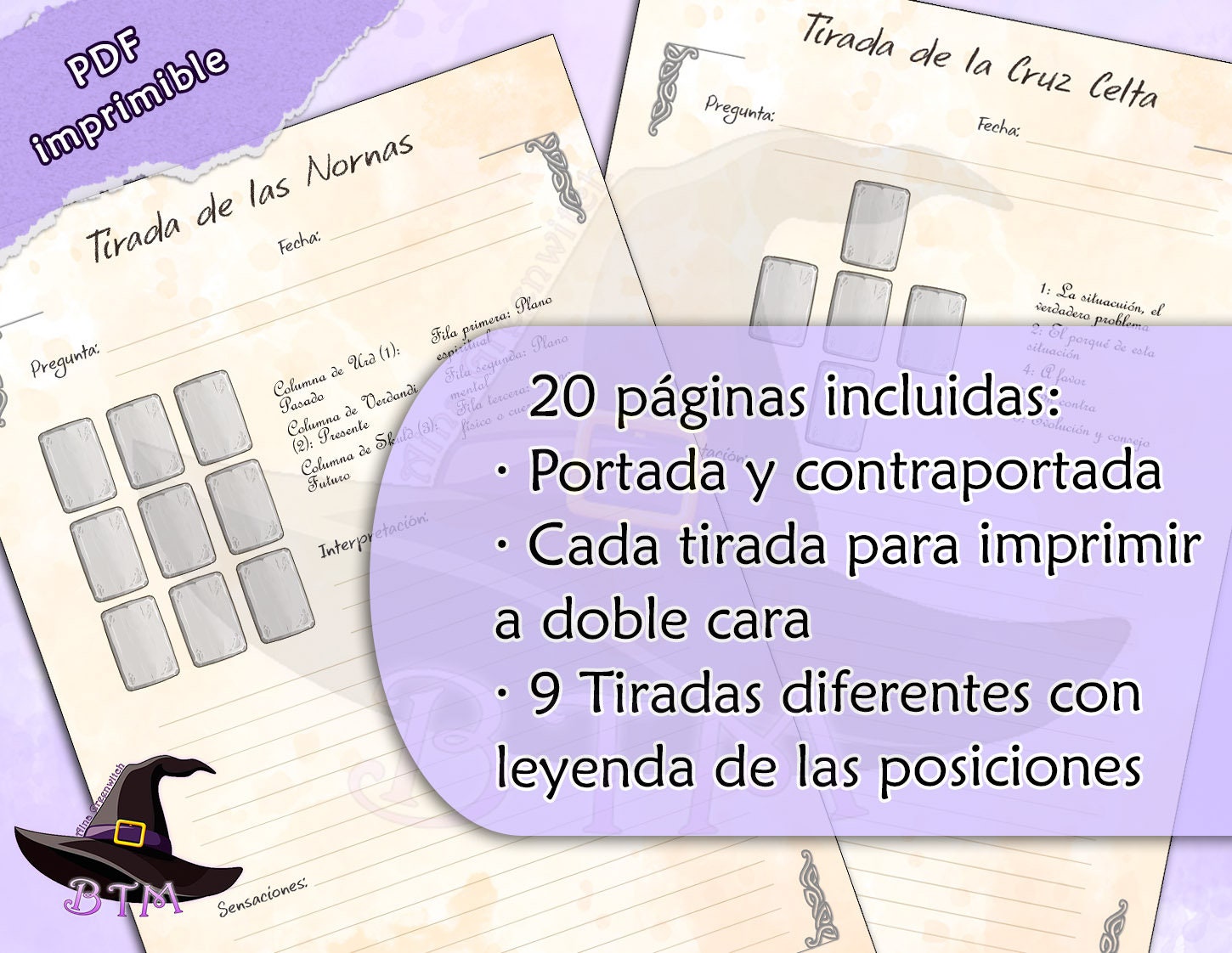 Runes Spread Journal Printable, Spanish Elder Runes Journal, Futhark ...