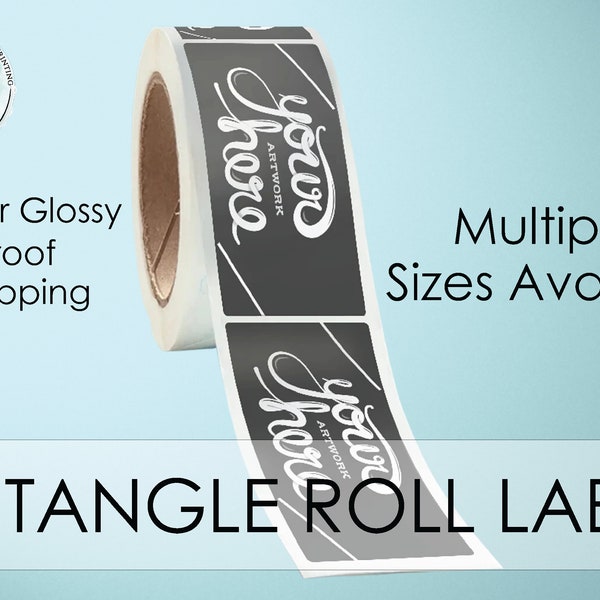 Rectangle Labels On Roll | Product Labels | Weatherproof Labels | BOPP | Free Shipping