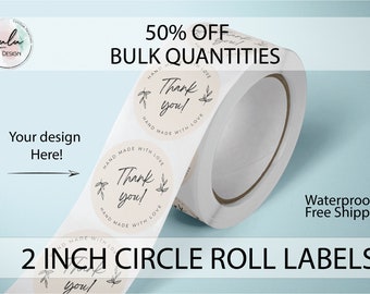 2 Inch Circle Product Labels on Roll: Custom Labels | Circle BOPP Stckers | Free Shipping