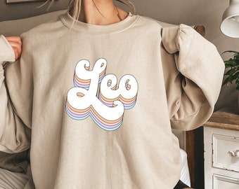 Leo Astrologie Oversized Sweatshirt, Leo Geburtstagsgeschenk, Geschenk für Löwe, Sonnenzeichen Horoskop trendy ästhetik tiktok vsco tumblr retro