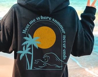 Sunset Hoodie Full Zip Up Hoodie Women Preppy Sunset Sweatshirt Jacket Beachy Sweatshirt Surf Hoodies Coconut Girl Clothes Summer Clothing