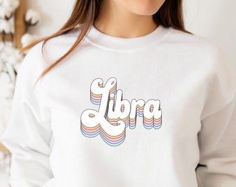 Waage Astrologie Oversized Sweatshirt, Waage Geburtstagsgeschenk, Geschenk für Waage, Sonnenzeichen Horoskop trendy ästhetik tiktok vsco tumblr