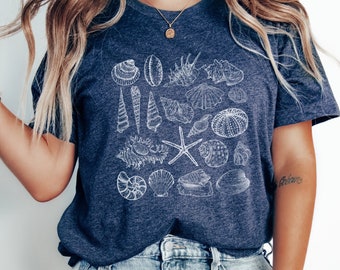 Mermaidcore Conchiglia Camicia Conchiglia Camicia Cocco Ragazza Vestiti Granola Ragazza Cocco Ragazza Camicia Biologia Marina Camicia Surfer Girl tShirt t-shirt