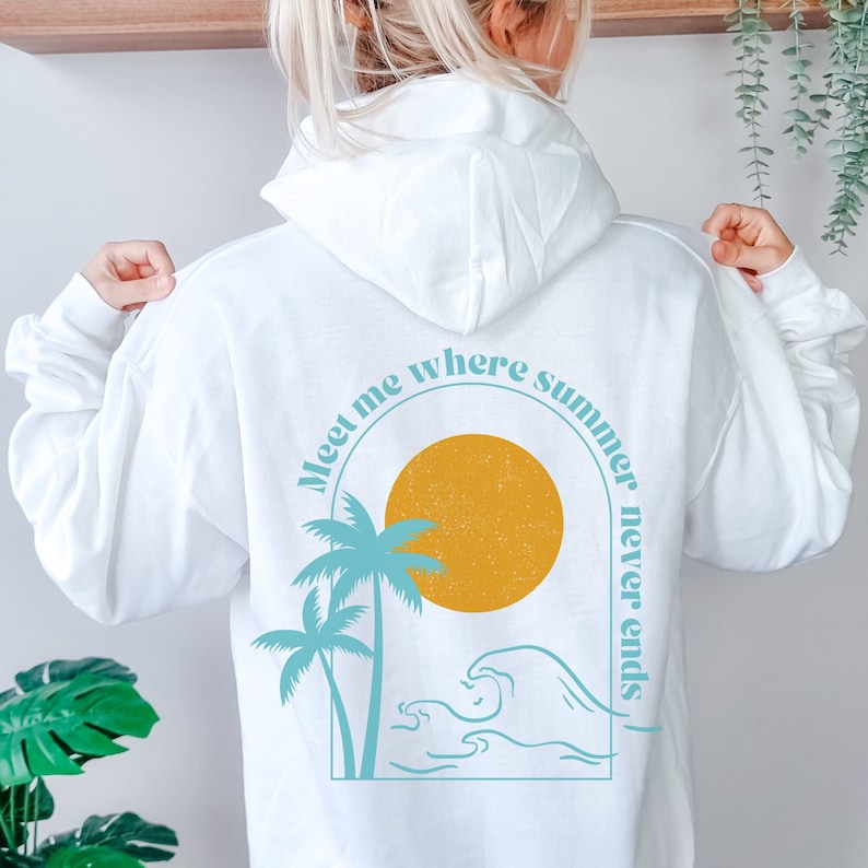 Sunset Hoodie Hel Dragkedja Dam Preppy Sunset Sweatshirt Jacka Strandtröja Surf Hoodies Kokosnöt Flickakläder Sommarkläder bild 2