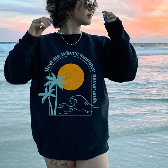 Sunset Sweatshirt Beachy Sweatshirt Crewneck Aesthetic Clothes