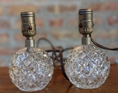 Vintage Anchor Hocking Waterford Glass Lamps