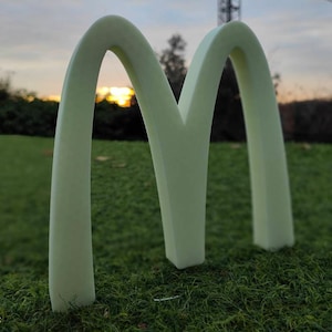 McDonalds fluorescent letter M