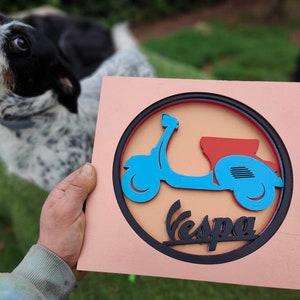Vespa 3d frame to layers, svg files, pdf, jpg, obj 7 layers for laser cutting or 3d printing