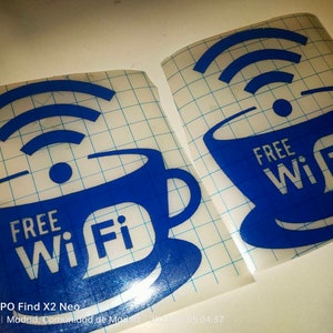 Wifi free stickers, 2 units