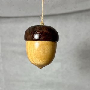 Hand-Turned Wooden Acorn Ornament