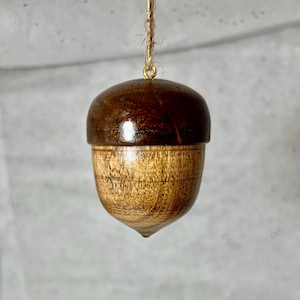Hand-Turned wooden acorn ornament