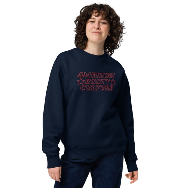 American Booty Culture Sweatshirt, University College, Embroidered Text, Wifey Top, Honeymoon Sweat, Mama, Booty Sweatshirt, Butt Sweatshirt