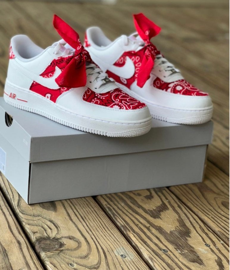 Autism Awareness Custom Nike Air Force 1 Shoes White Low - Bandana Fever