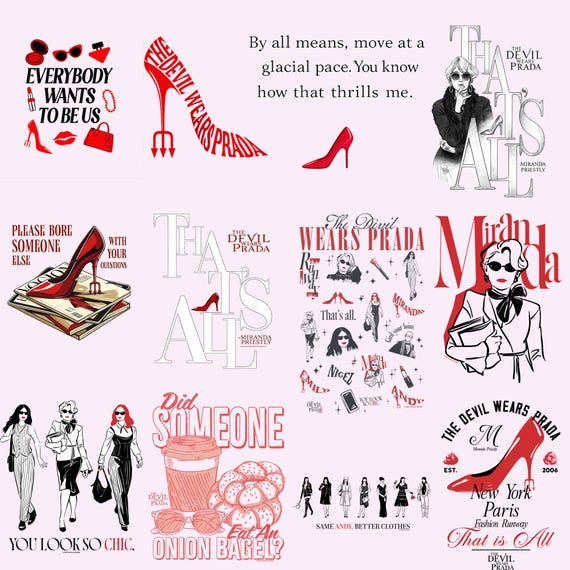 The Devil Wears Prada 2 PNG Bundle(Digital Download), You r Not Going To Paris, Miranda Priestly PNG, Devil Wears Prada Shirt Designs