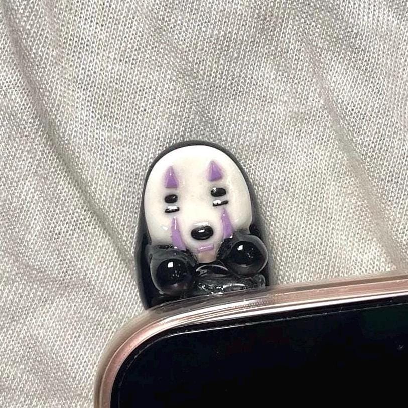 Spirited Away No Face Trinket Phone Hipper Peeker Charm Accessories Studio Ghibli Laptop Kindle Car