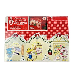 Vintage 1980s Strawberry Shortcake Gift Boxes Set of 2 - Original Packaging