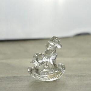 Waterford Marquis Crystal Rocking Horse Figurine – Clear Glass Baby Keepsake