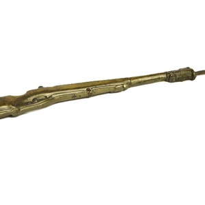 Antique Brass Rifle Letter Opener - Grand Rapids, Mich. - Vintage 19th Century Brass Collectible