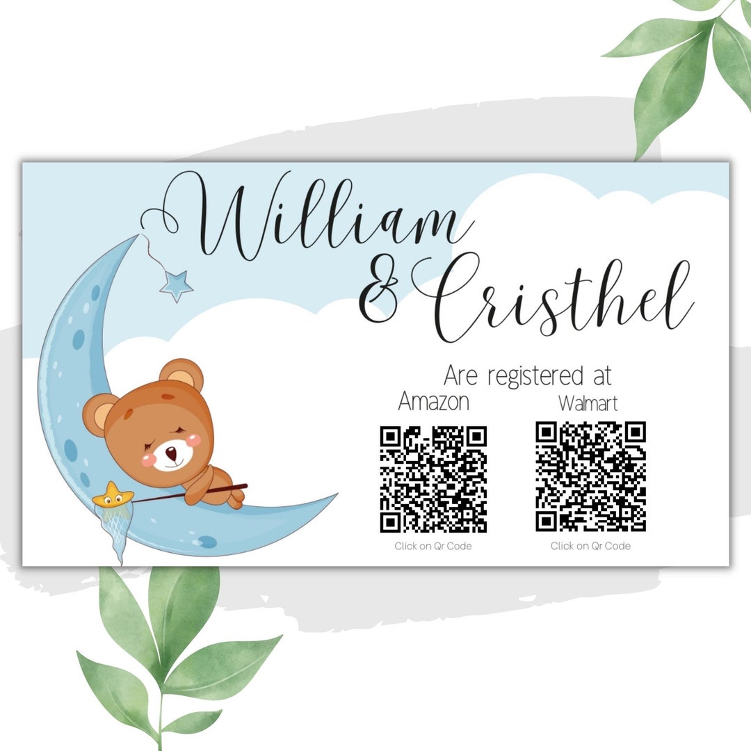Baby Registry Template QR Code Gift Registry Card Gift Etsy baby-registry-template-qr-code-gift-registry-card-gift-etsy