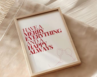 Cartel moderno de Feliz Navidad