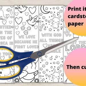 CHRISTIAN PRINTABLE BOOKMARKS, Color Your Own Bookmarks Bible ...