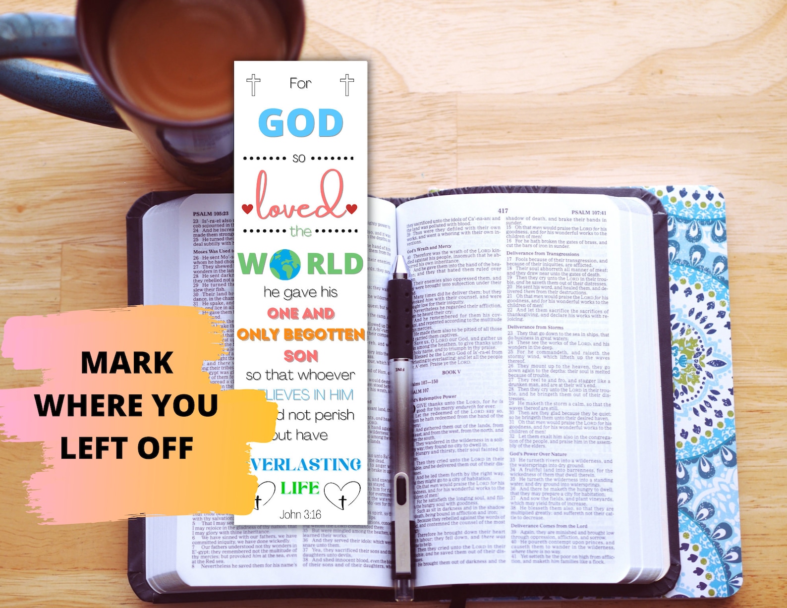 John 3:16 CHRISTIAN PRINTABLE BOOKMARK, Bookmarks for Kids, Religious ...