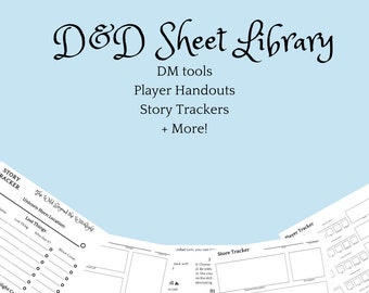 究極の D&D シート ライブラリ: ダンジョンズ アンド ドラゴンズのダンジョン マスターとプレイヤー ツール - DM シート、プランナー、アウトライン、トラッカー