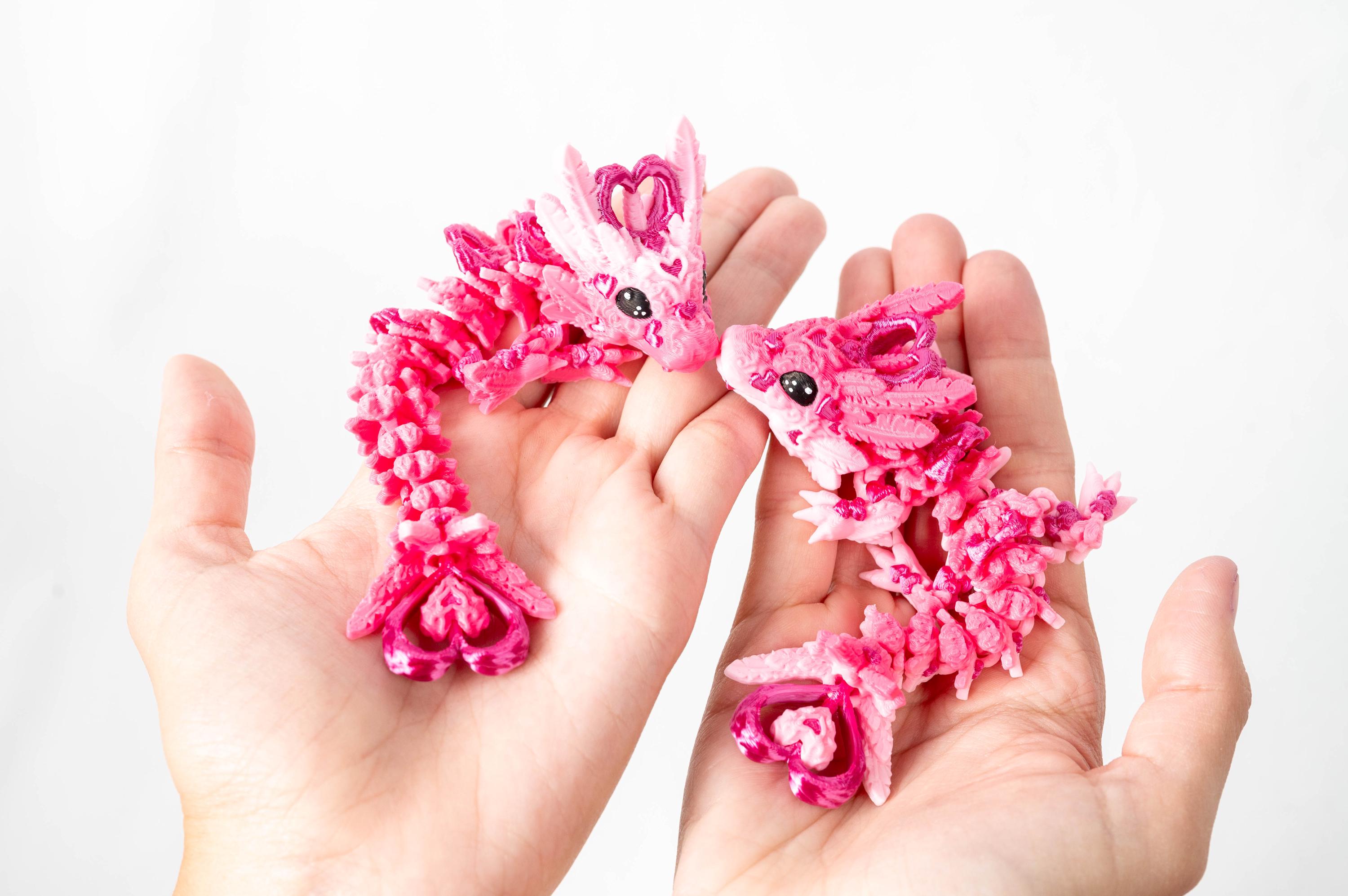 Baby Heart Dragon - Romantic - Valentine's Day, 3D Printed Dragon