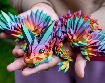 Baby Crystalwing Dragon | Fidget Toy | Fully Articulated | 3D Printed