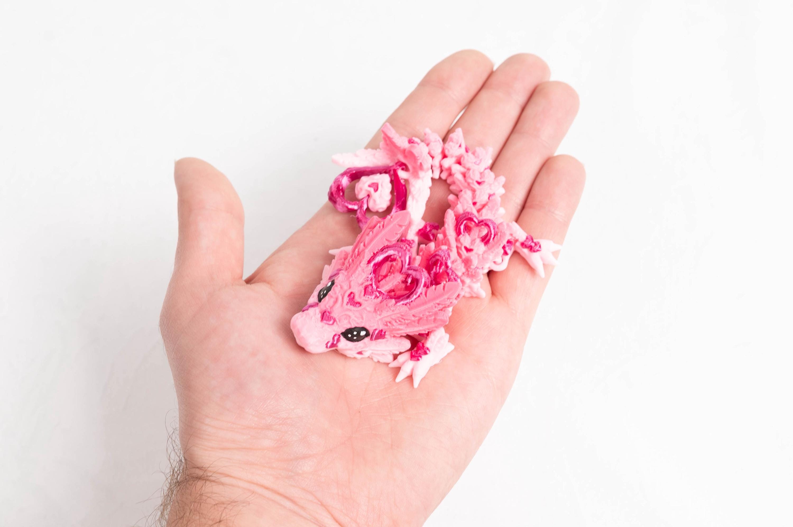 Baby Heart Dragon - Romantic - Valentine's Day, 3D Printed Dragon