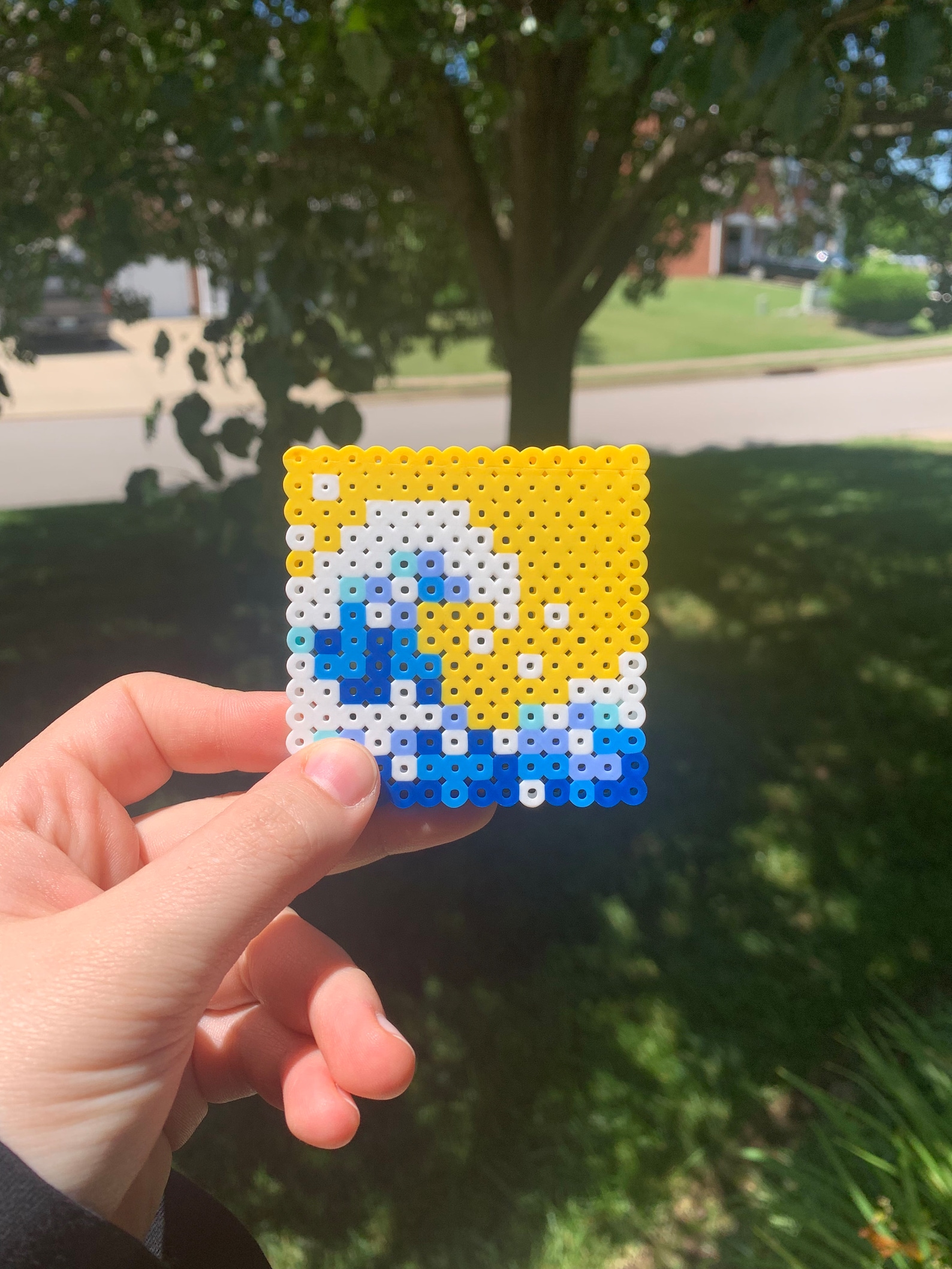 Aesthetic Wave Perler Bead Art Etsy Ireland