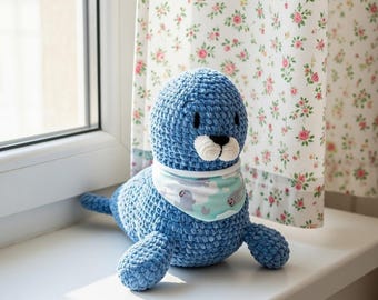 Lars the Seal Crochet Pattern PDF, Cute Amigurumi Ocean Animal Plush Tutorial, Easy Beginner Friendly DIY Toy