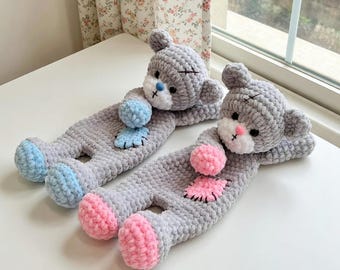 Bear Snuggler Crochet Pattern PDF, Cute Amigurumi Bear, Baby Comfort Toy, Easy DIY Gift Idea