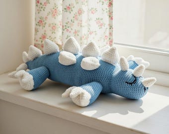 Fantasy Dragon Body Pillow Crochet Pattern PDF, Giant Amigurumi Plush Toy DIY, Cozy Home Decor Gift for Makers