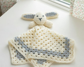 Bunny Snuggler Crochet Pattern PDF, Cute Amigurumi Comfort Toy, Baby Lovey, Easy DIY Gift Idea