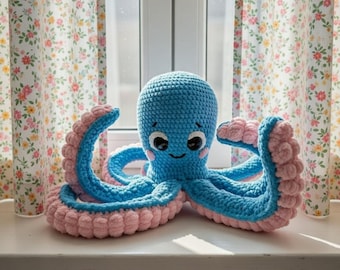 Ostin the Octopus Crochet Pattern PDF, Cute Amigurumi Sea Creature Tutorial, Easy DIY Plush Gift for Makers